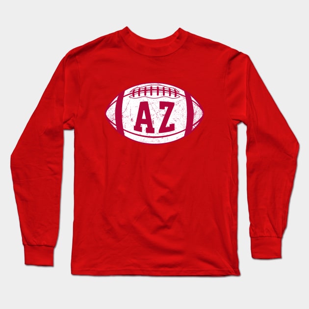 AZ Retro Football - Red Long Sleeve T-Shirt by KFig21